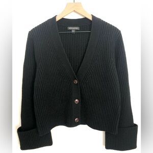 Banana Republic Black Ribbed Cardigan